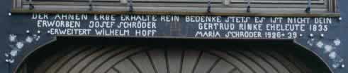 Hausinschrift in Hirschberg