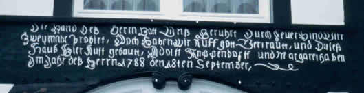 Hausinschrift in Hirschberg