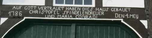 Hausinschrift in Hirschberg