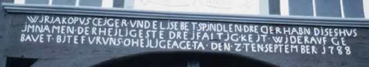 Hausinschrift in Hirschberg