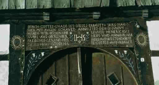 Hausinschrift in Oberbergheim